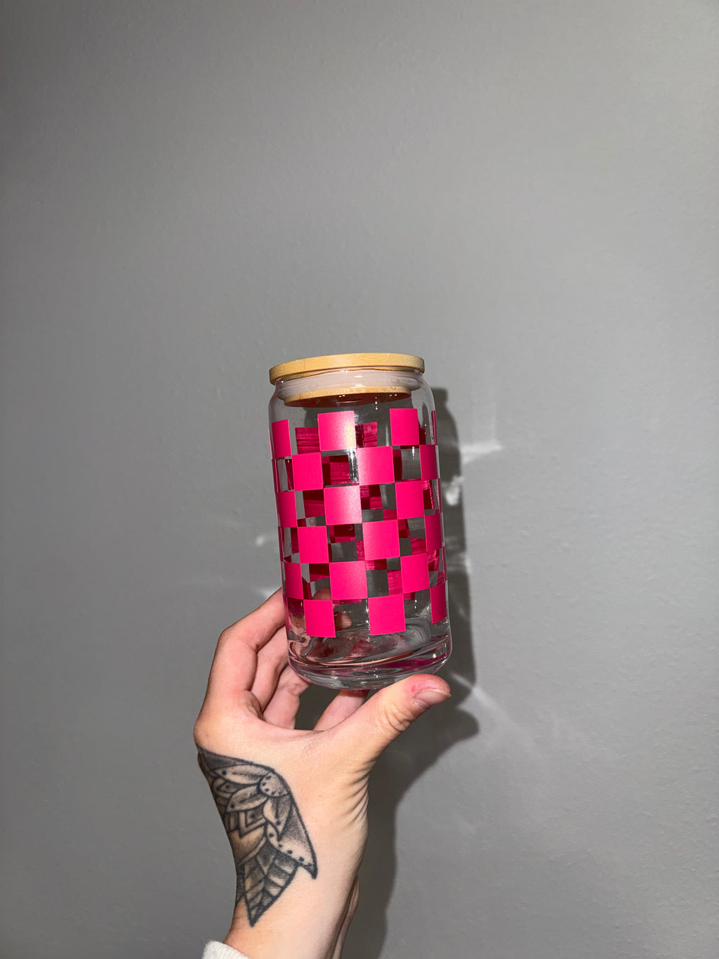 Checkered - Glass Tumbler