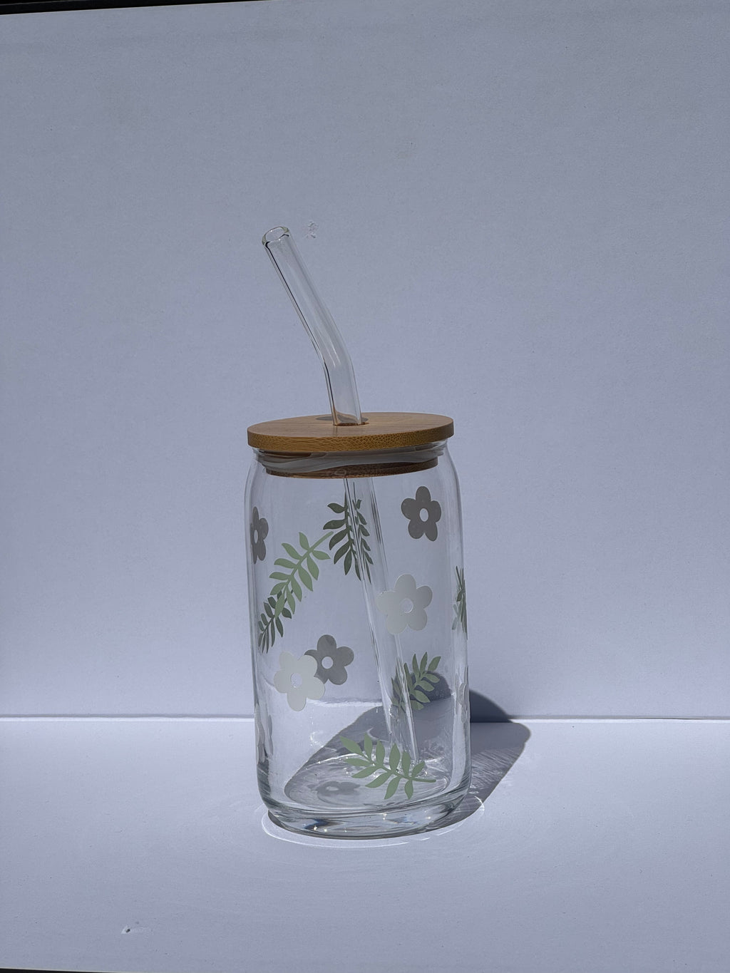 Leaves & Flowers - Glass Tumbler