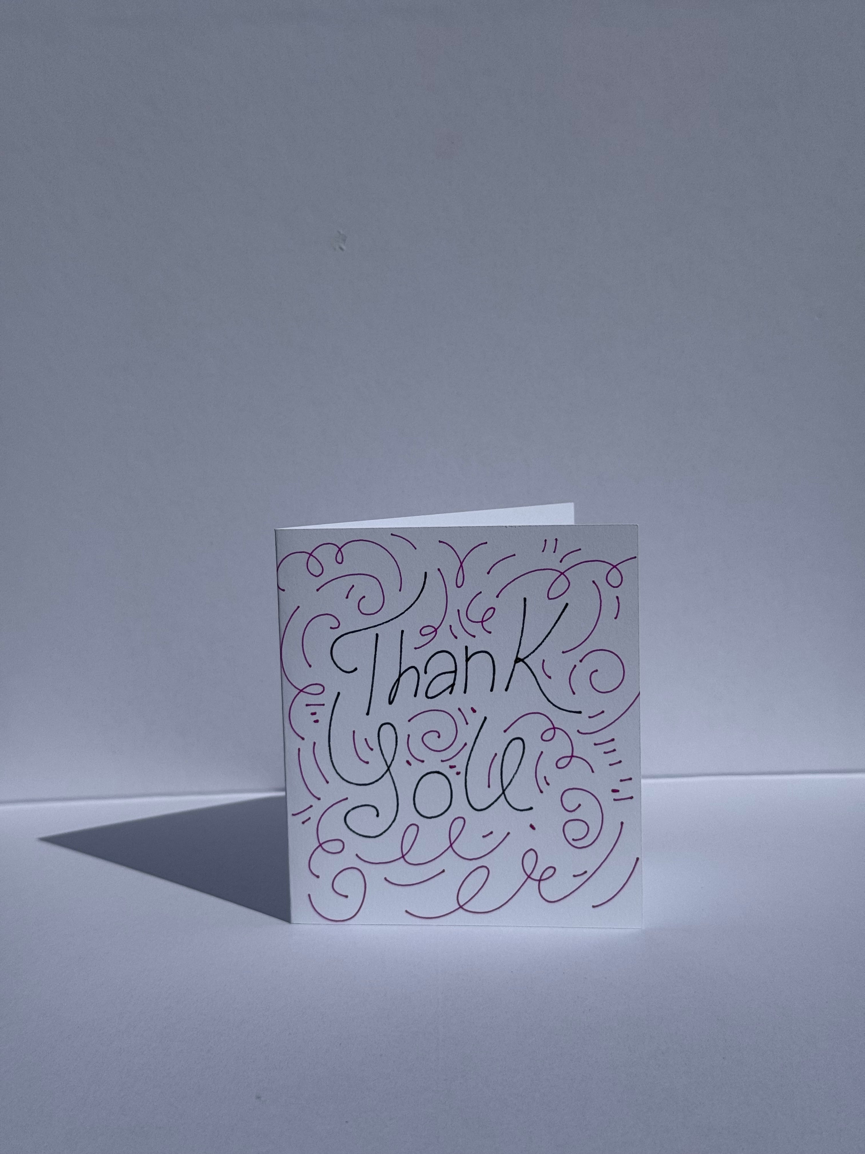 Thank You (swirls) - Cards