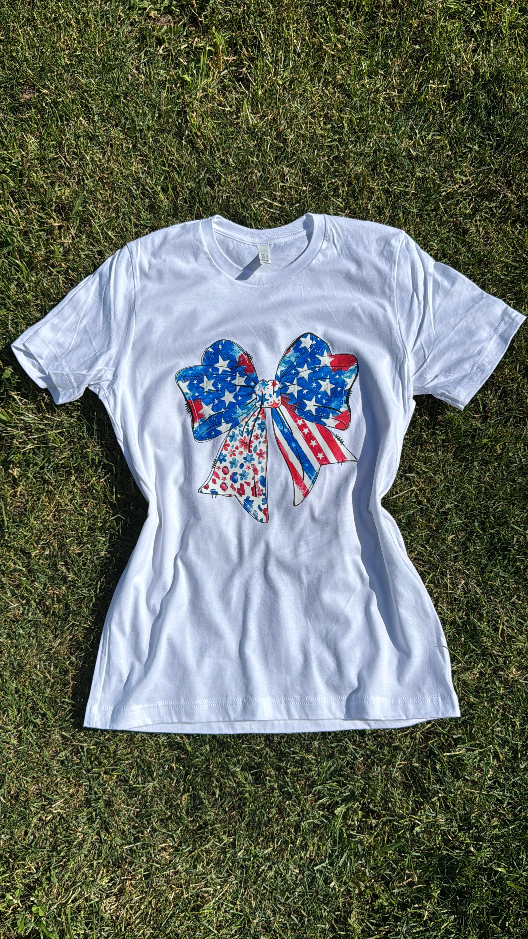 Patriotic Coquette Bow - Graphic Tee