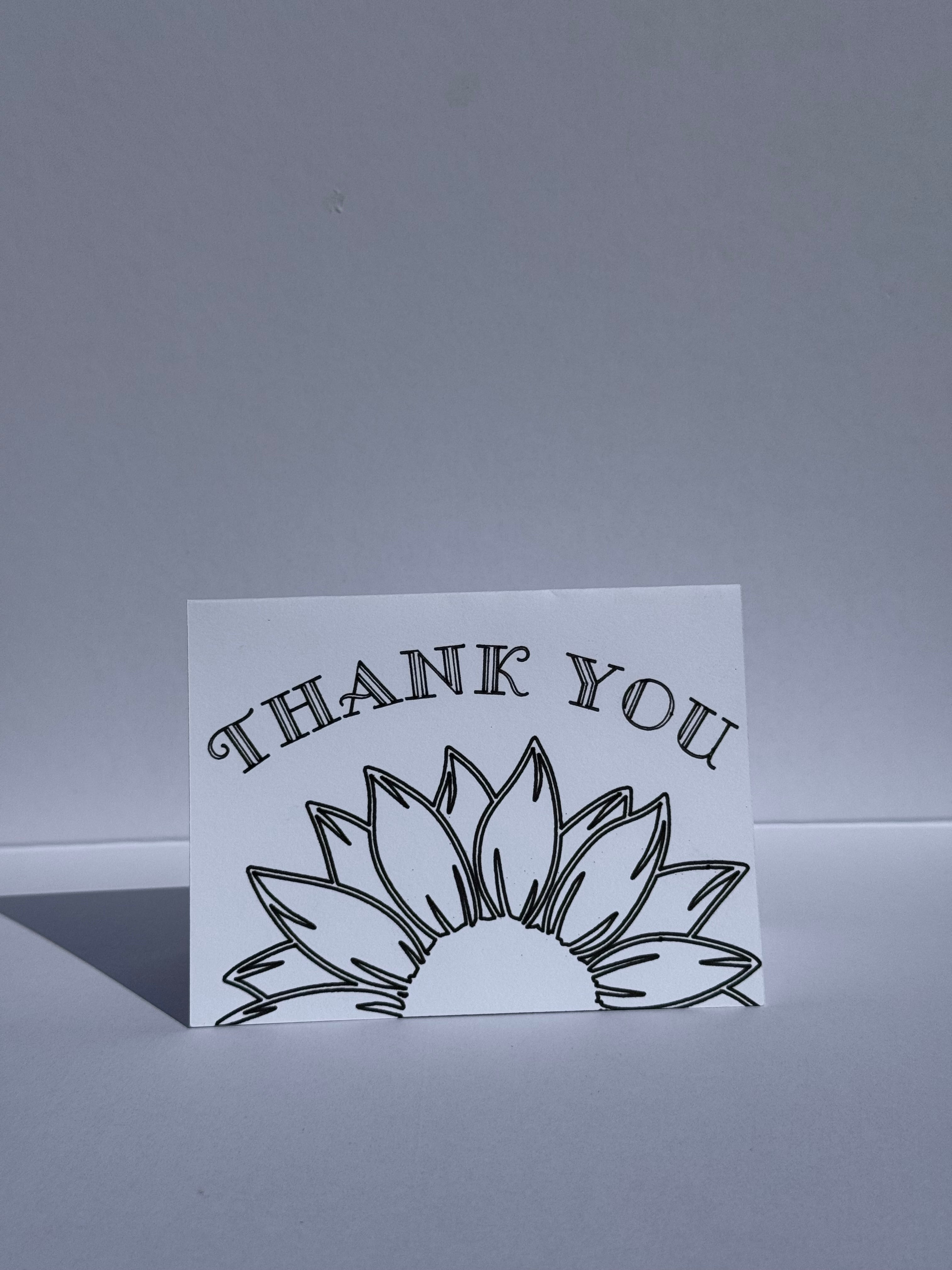 Thank You (Sunflower) - Cards