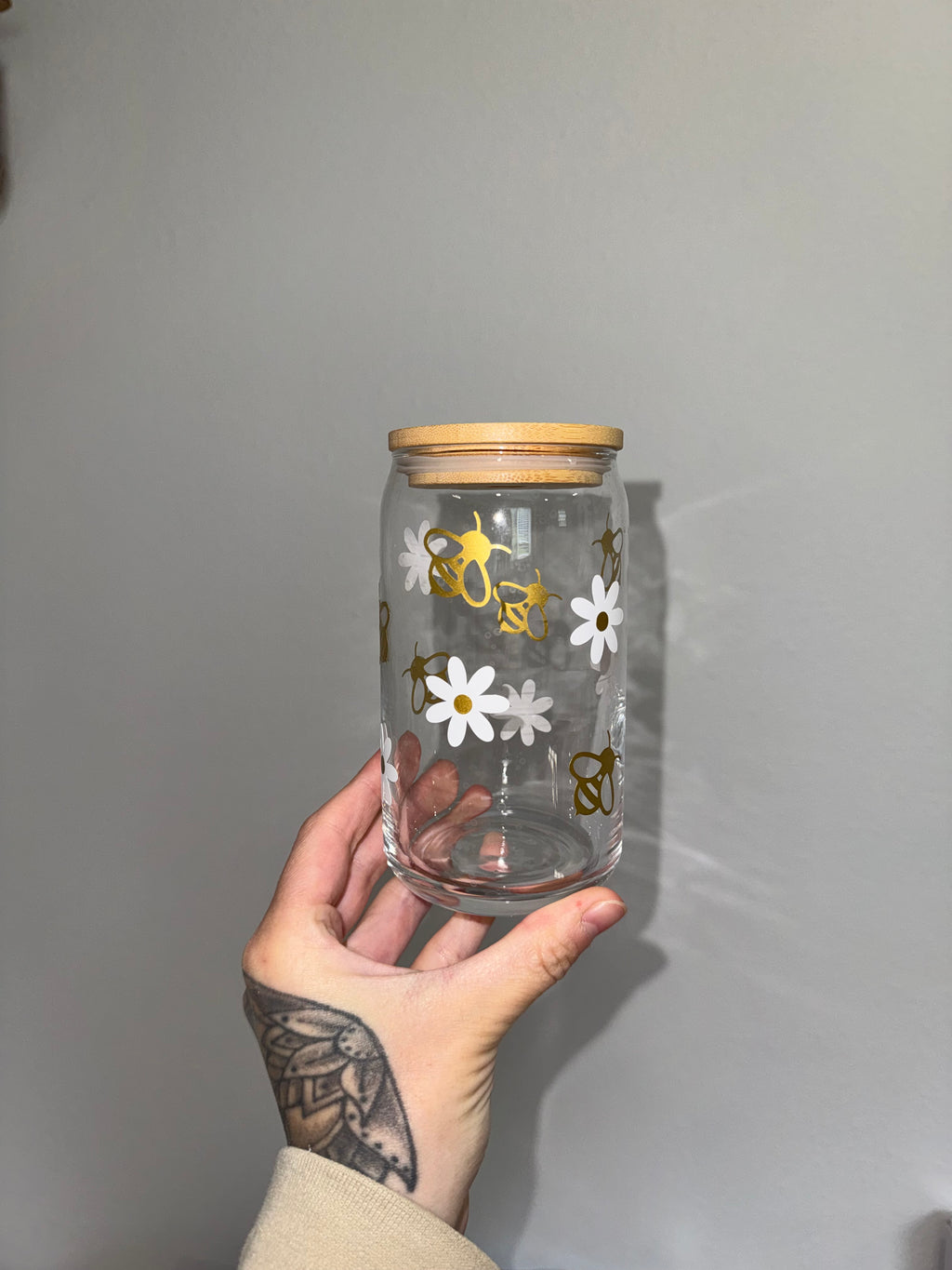 Golden Bees - Glass Tumbler