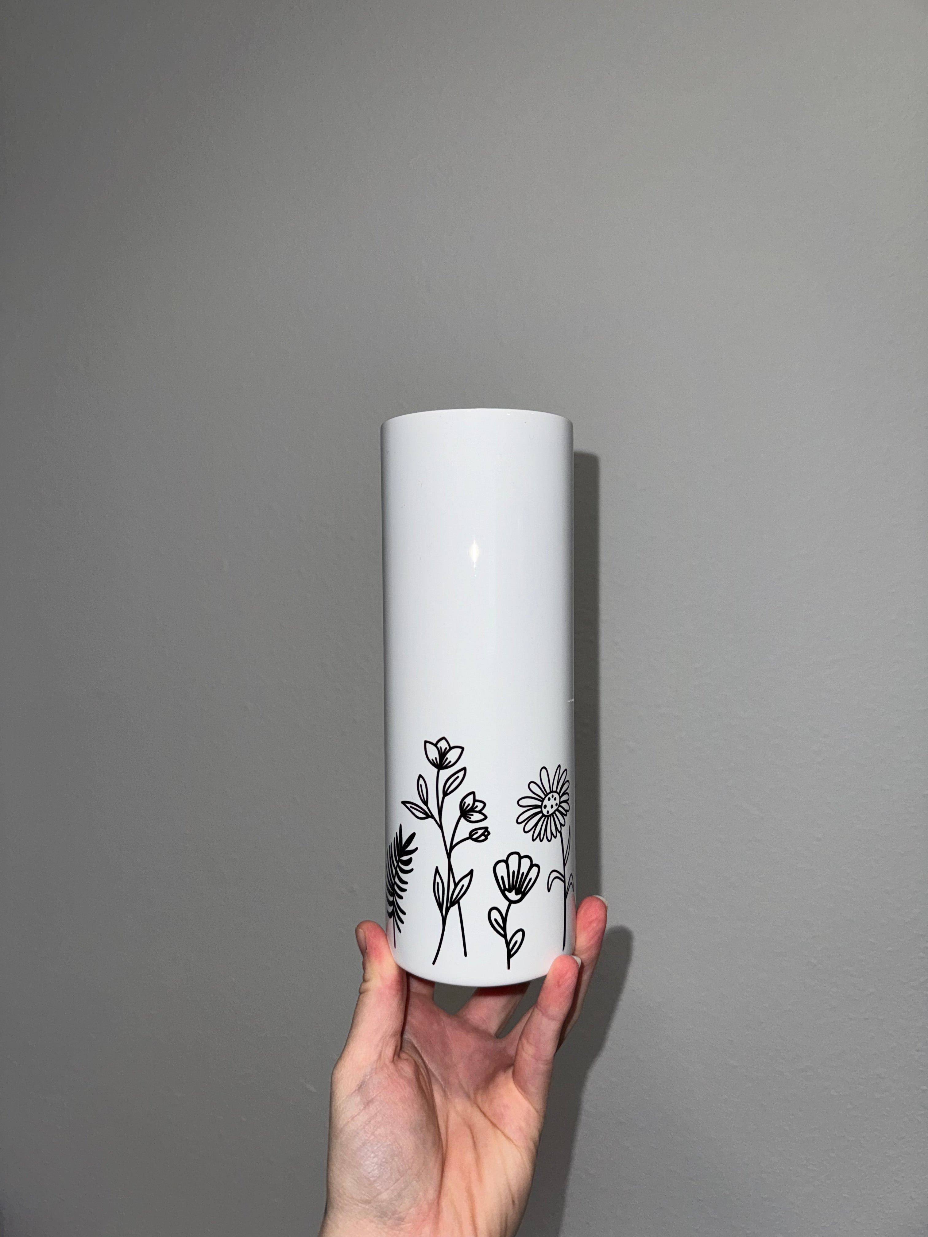 B&W Wildflowers - Insulated Tumbler