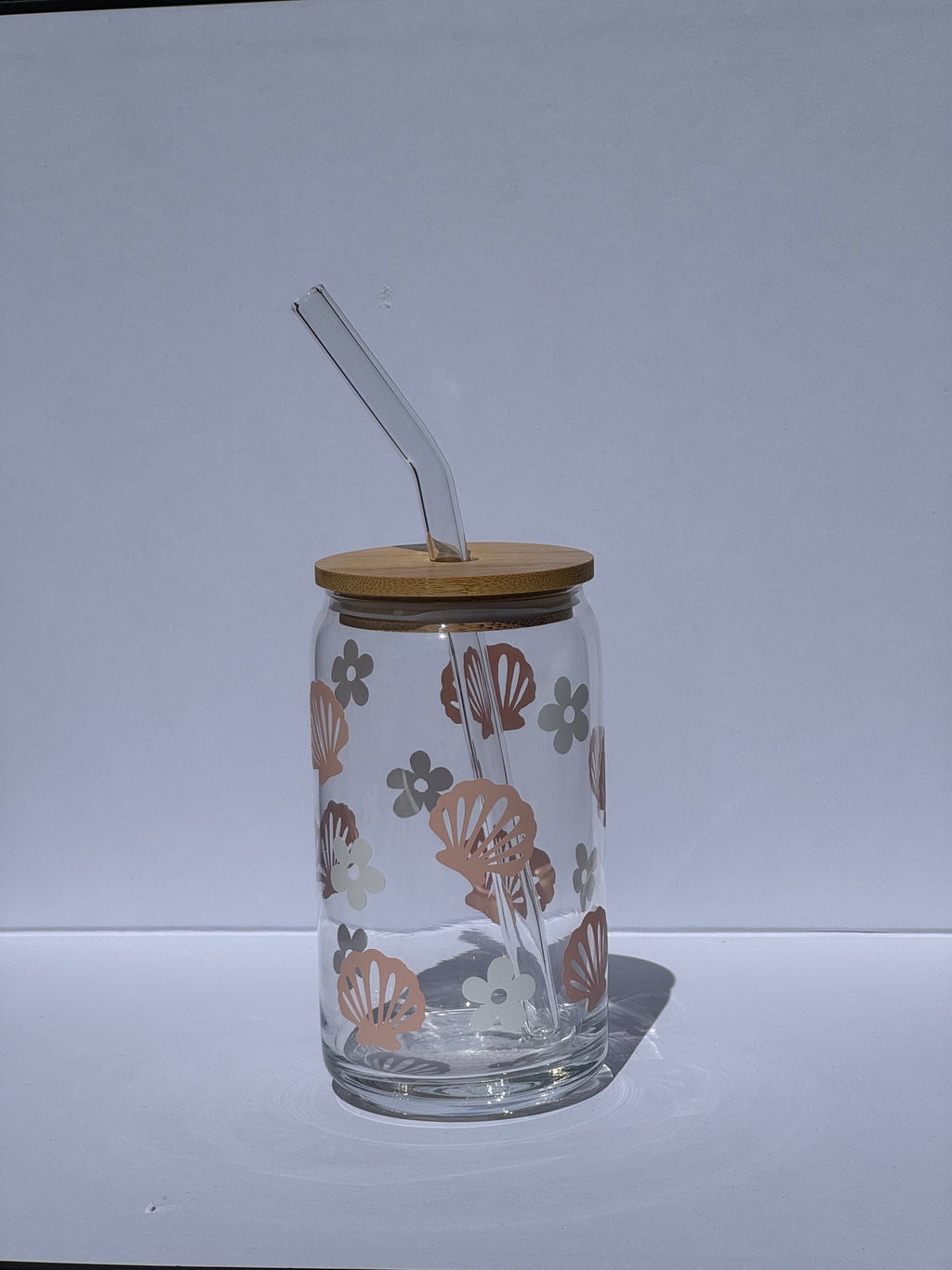 Shells & Flowers - Glass Tumbler