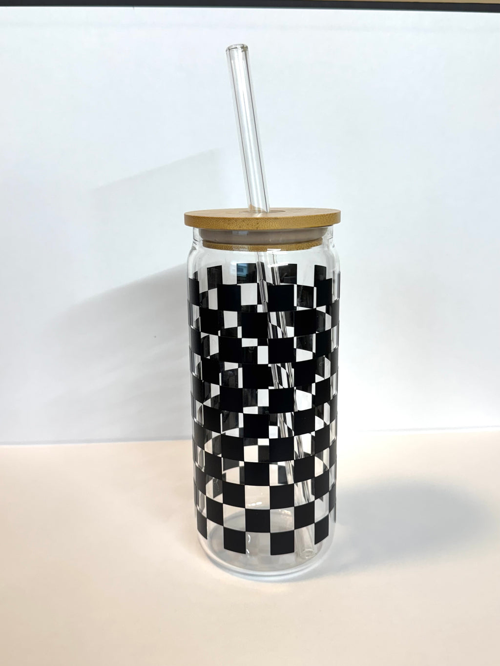 Checkered - Glass Tumbler