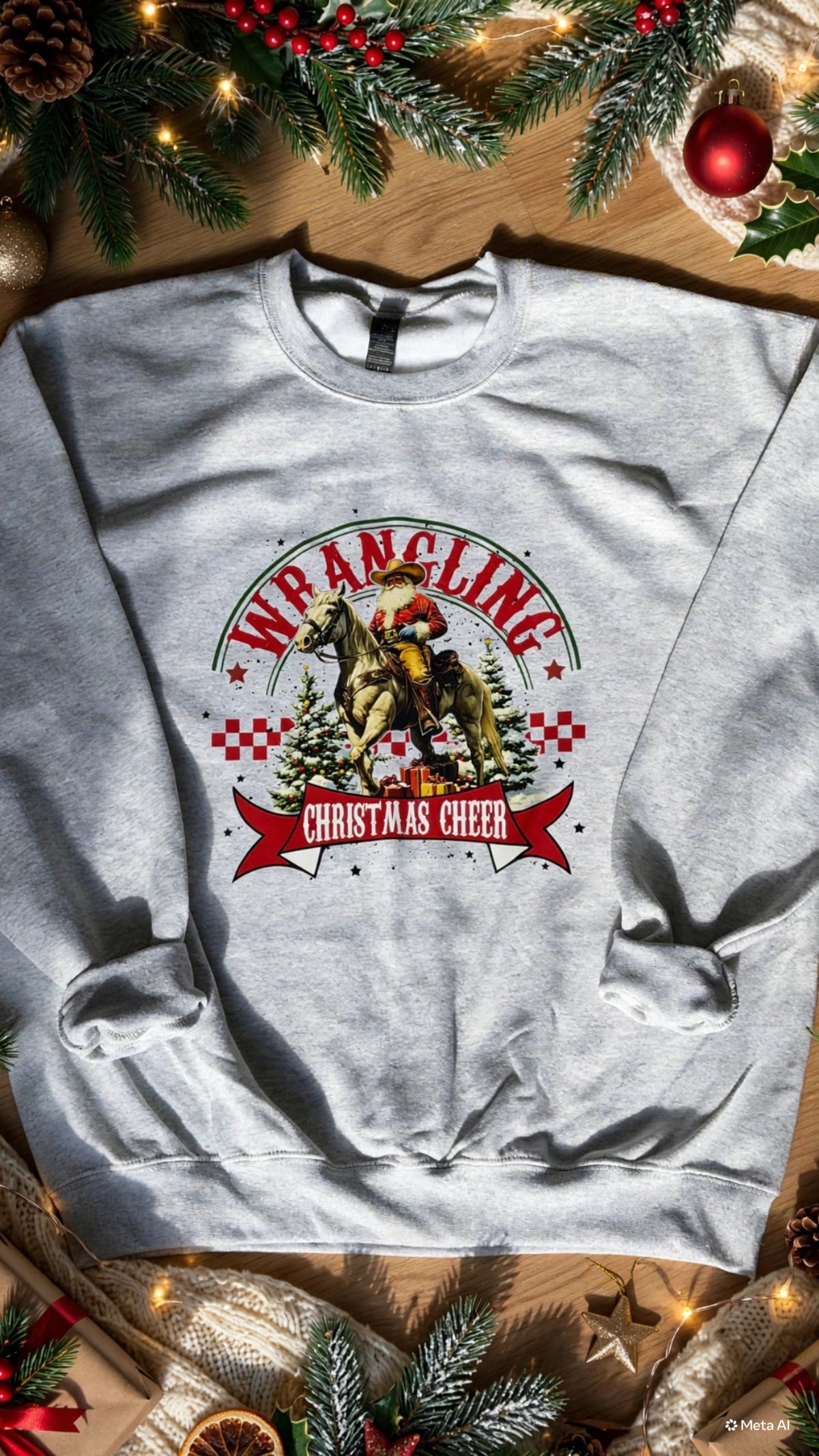 Wrangling Christmas - Graphic Crewneck