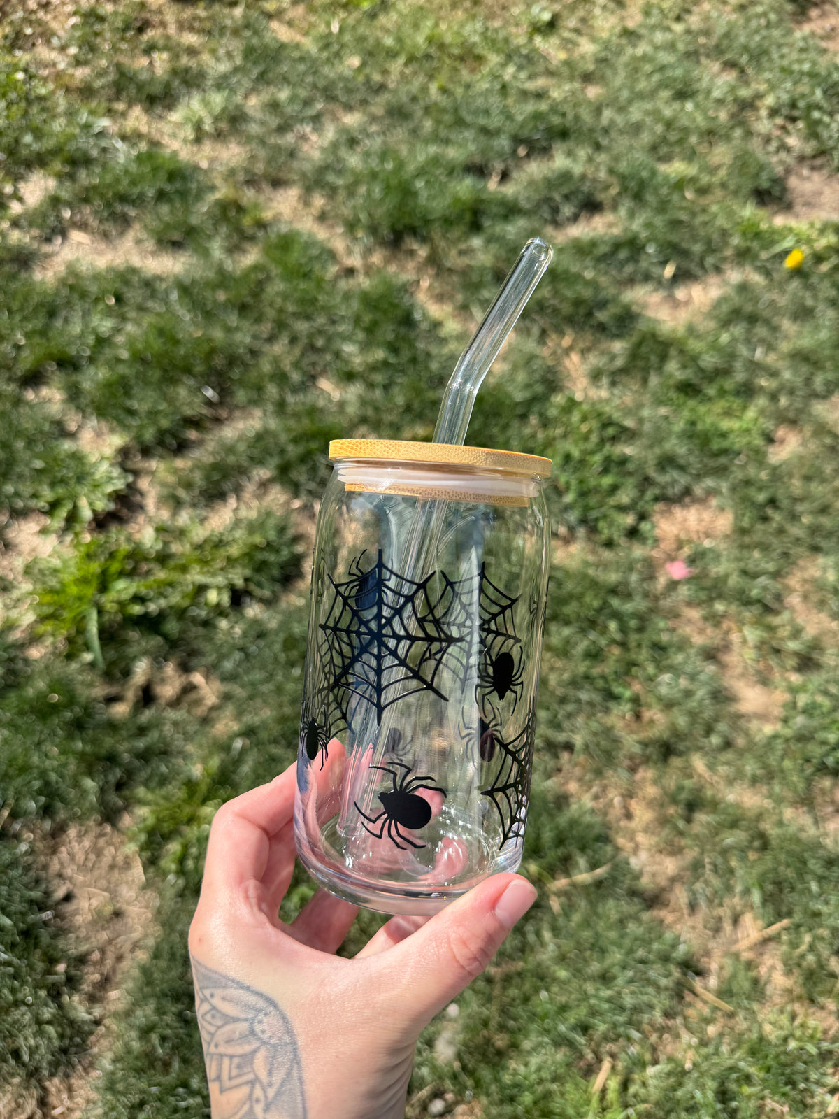 Spider Web - Glass Tumbler