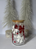 Holiday Bows - Glass Tumbler
