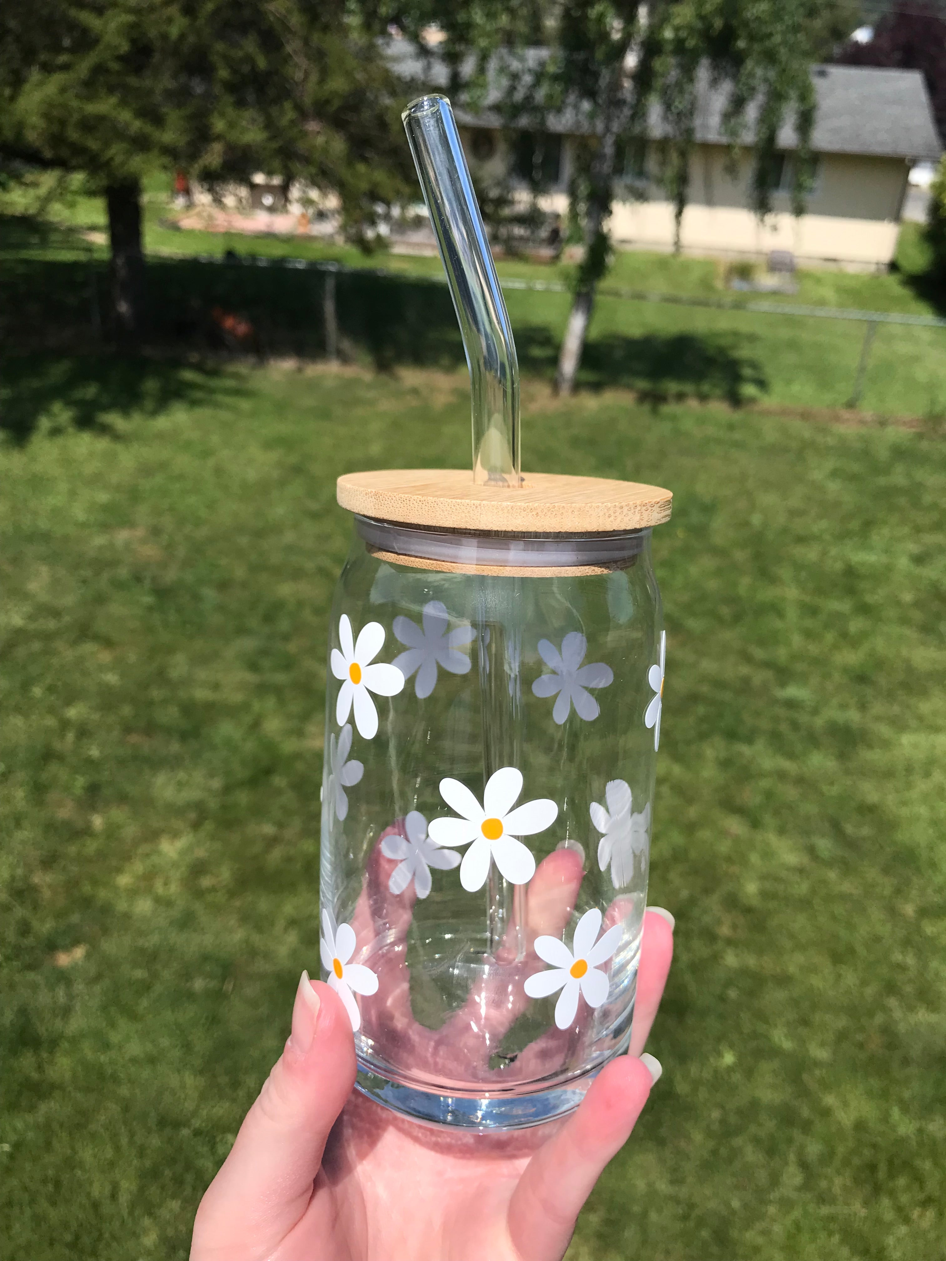 Daises - Glass Tumbler