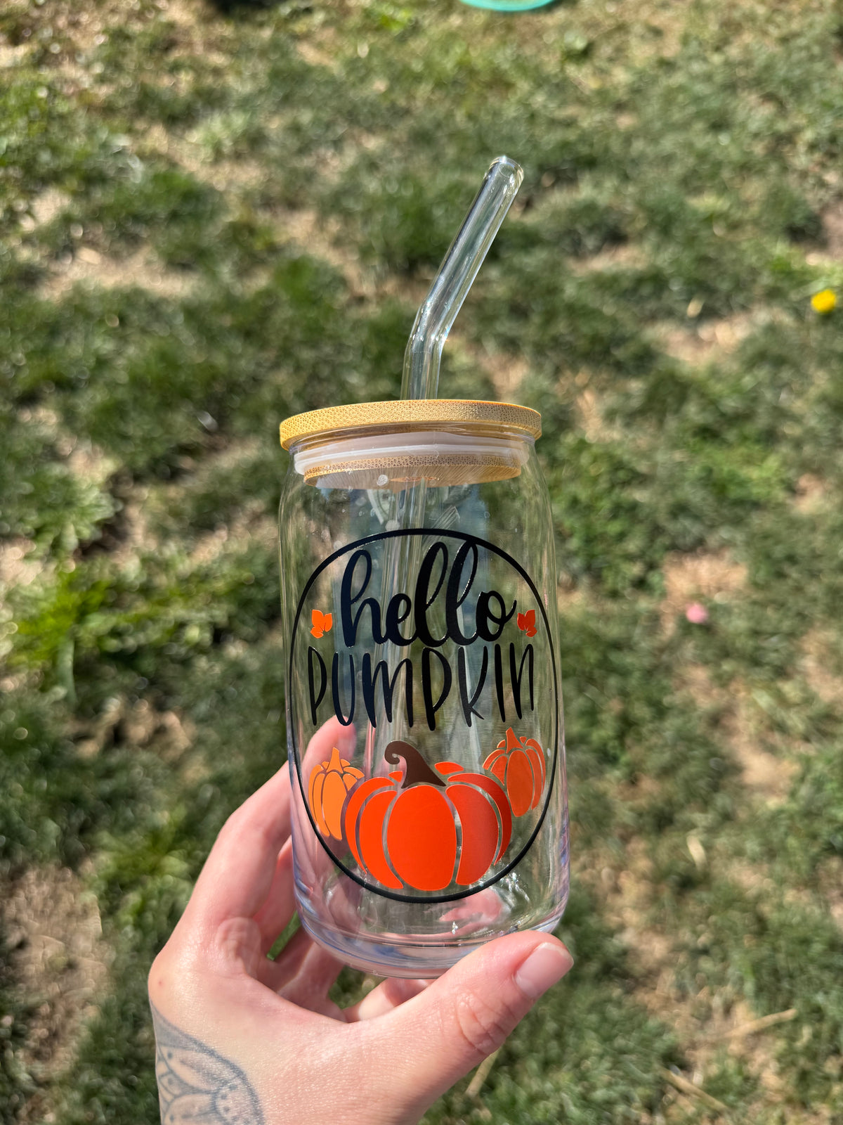 Hello Pumpkin - Glass Tumbler