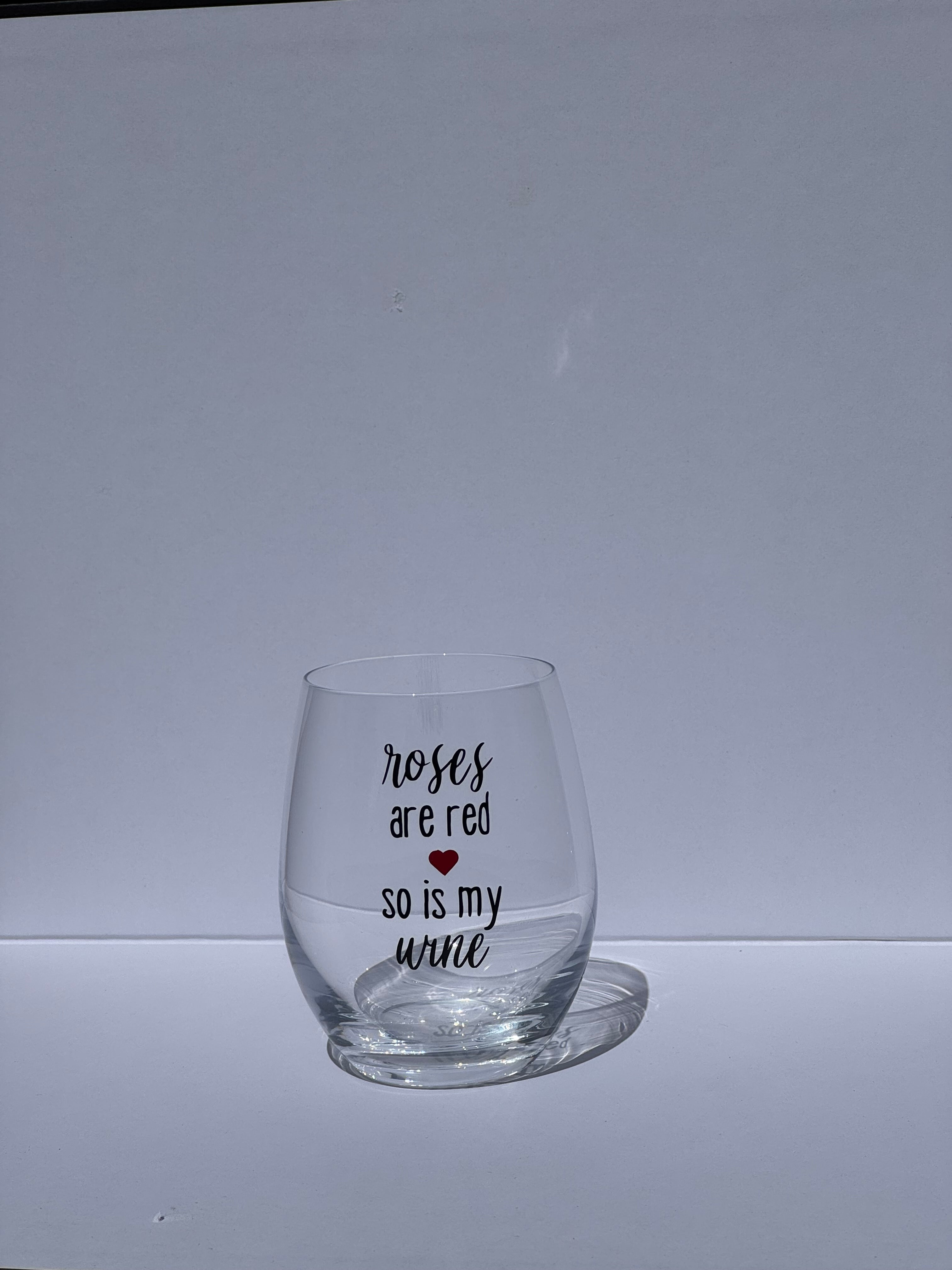 Roses are Red - Wine Glass
