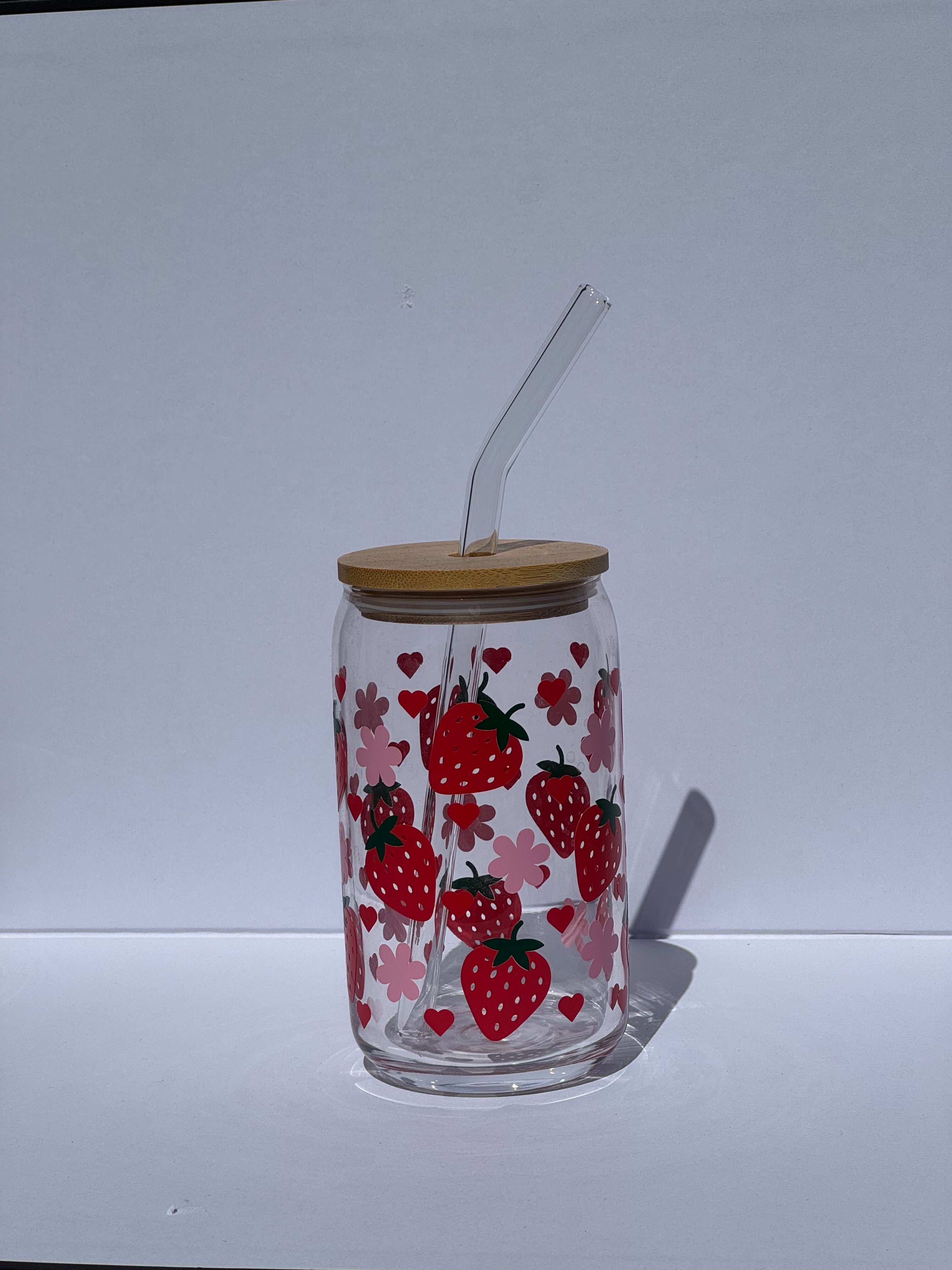 Sweet Strawberries - Glass Tumbler