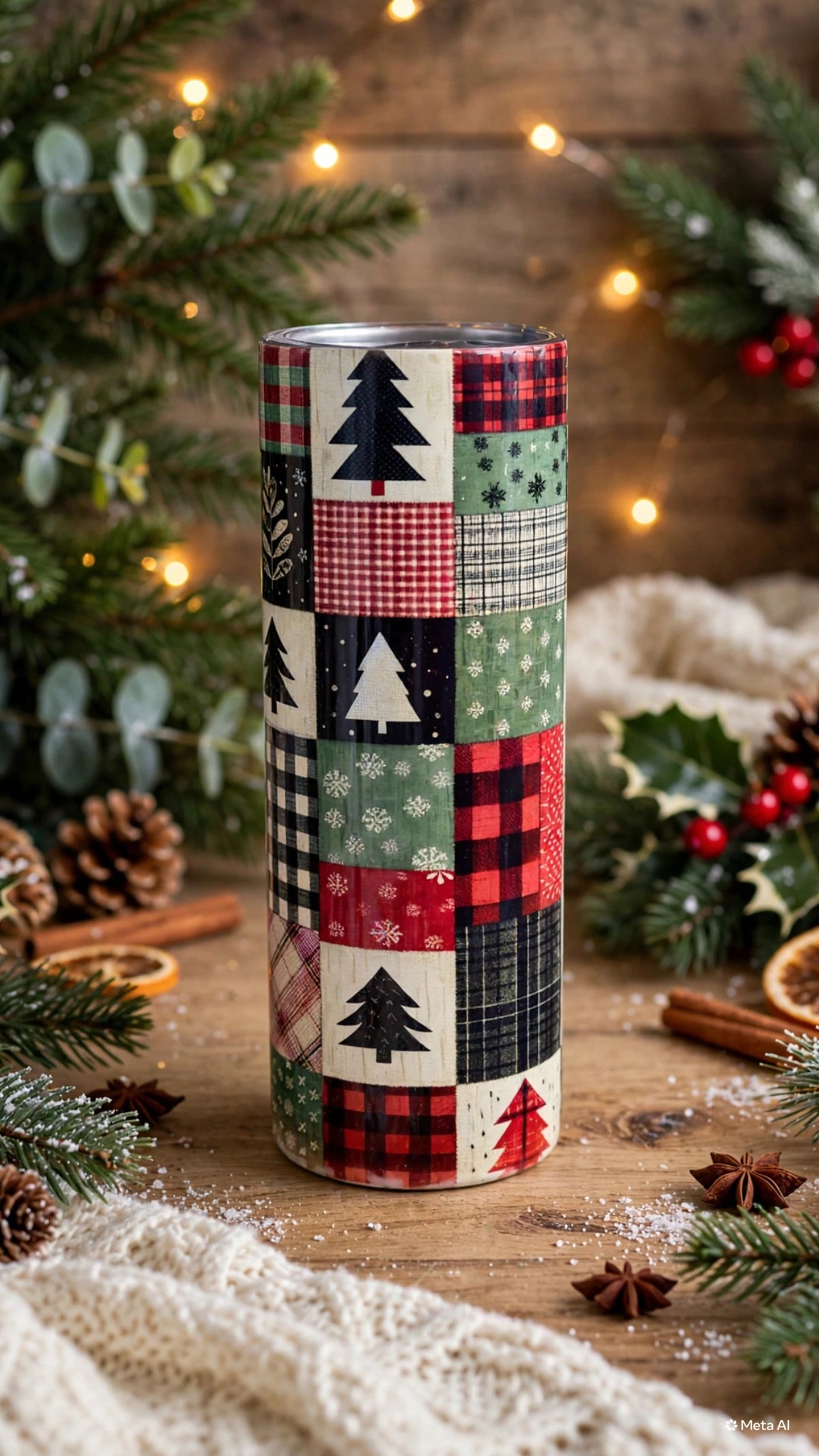 Plaid Trees - Insulated Tumbler