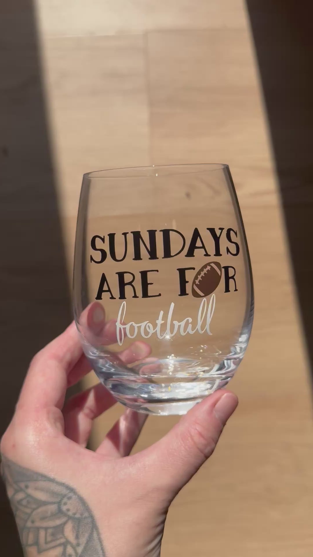 Sundays are for Football - Wine Glass